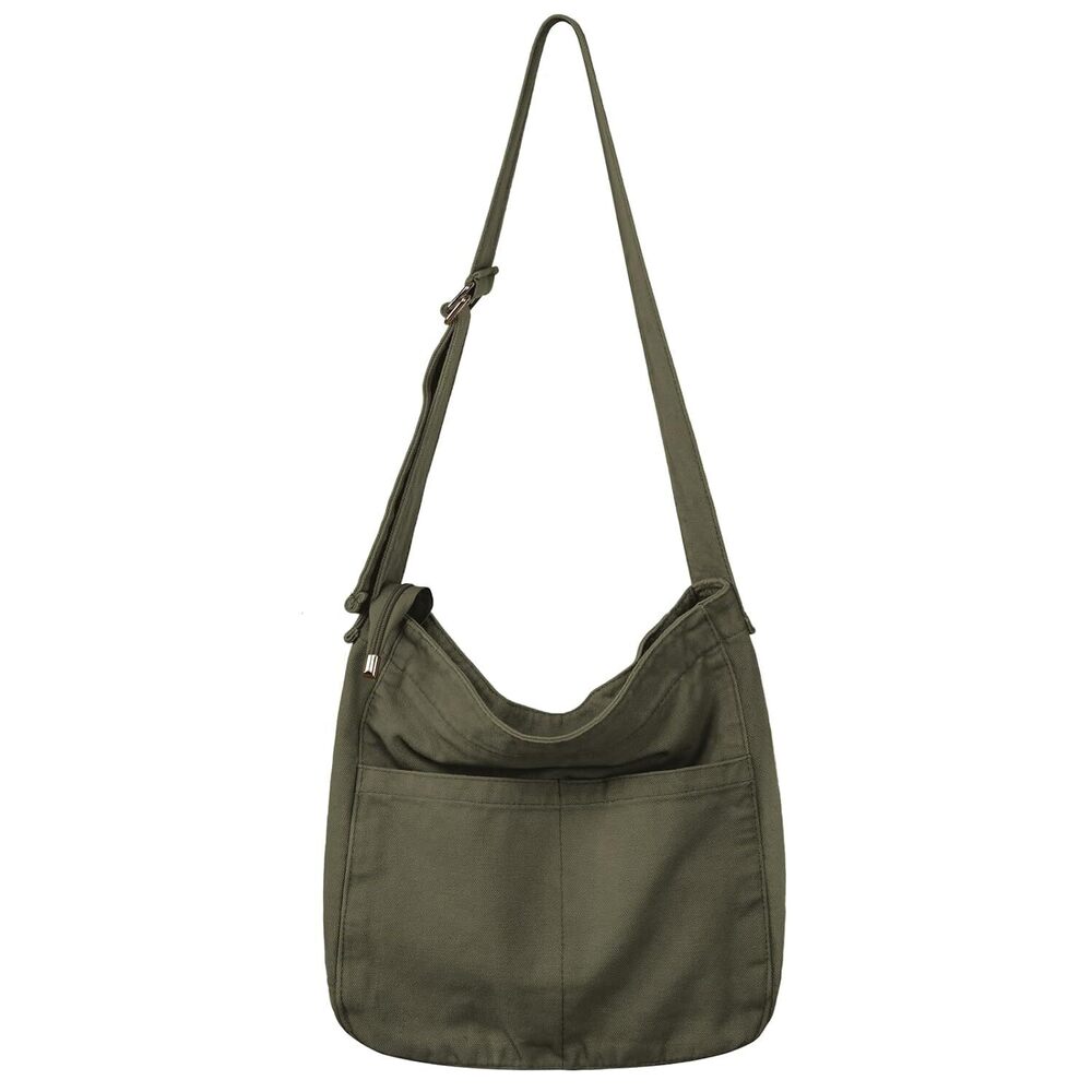 Canvas Tote Bag for Women, Large Crossbody Hobo Bag Casual Shoulder